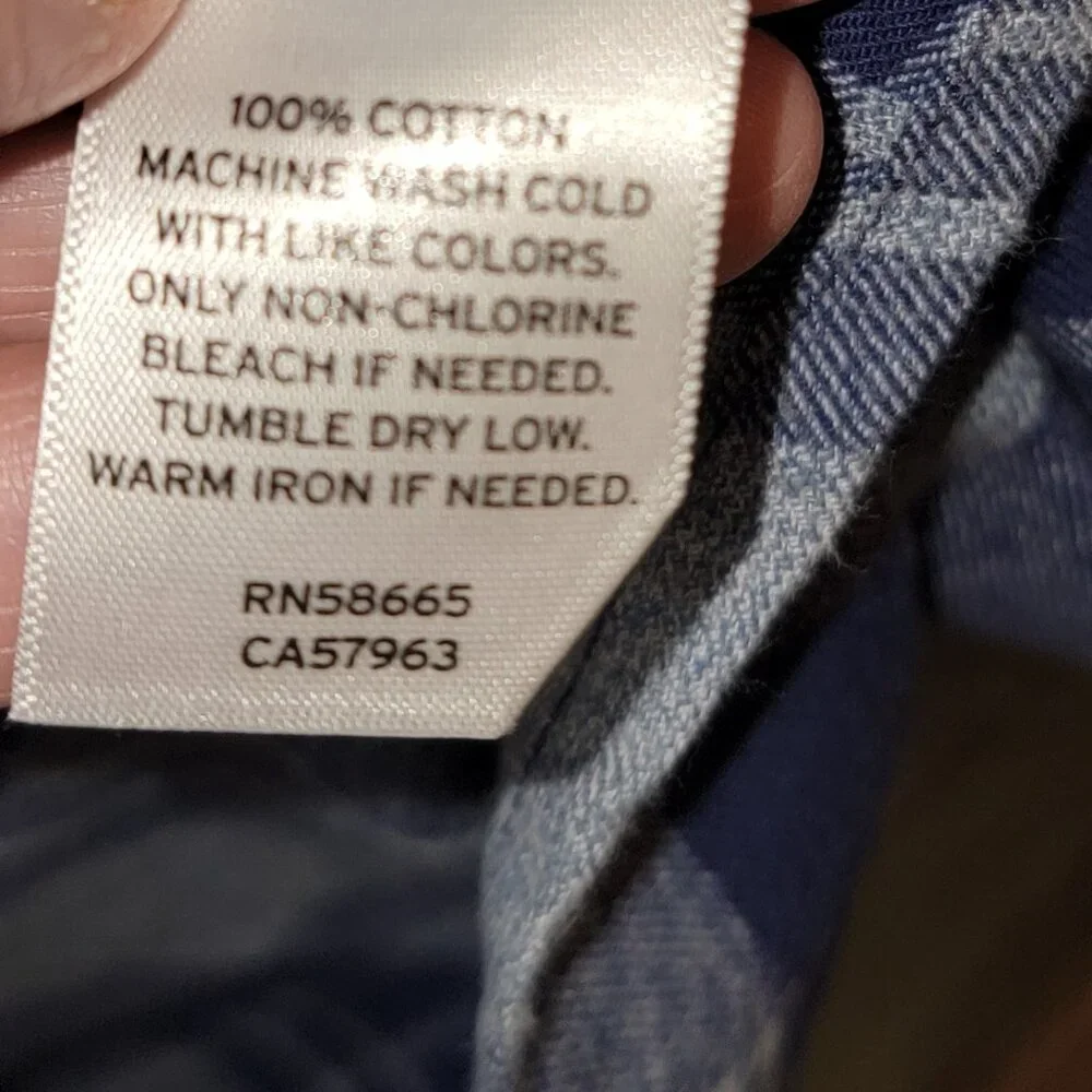 Nordstrom Men's Shop Slim Fit Flannel Long Sleeve Shirt Medium Blue / Grey Plaid - Picture 15 of 15